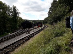 Engine Sheds from the railway crossing on the path