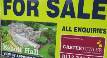 Esholt Hall 'For Sale' Board